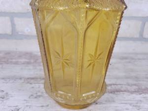 lot 887 image: Vintage Gold WHEATON Octagon Decanter Bottle Converted into a Lamp Shade