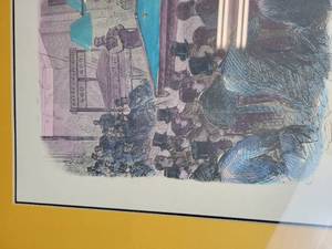 lot 910 image: Vintage W. Roberts () Oxford Match Watercolor & Pen Illustration - NO SHIPPING