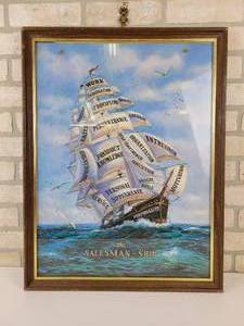 lot 619 image: 1940s Salesman-Ship Framed Print - NO SHIPPING