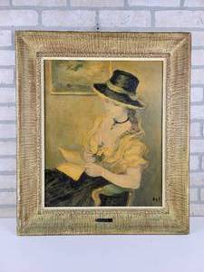 lot 624 image: The Sonnet Framed Art Print by Artist Marcel Dyf - NO SHIPPING