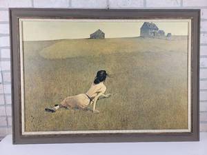 lot 626 image: Christinas World Framed Art Print by Artist Andrew Wyeth - NO SHIPPING