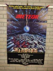 lot 631 image: Original 1979 THE METEOR 27x41 Movie Poster - Sean Connery, Natalie Wood, Karl Malden, Henry Fonda and More - Folded