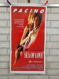 lot 633 image: 1989 SEA OF LOVE Daybill 13x26 Movie Poster - Al Pacino and Ellen Barkin - Folded