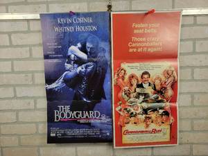 lot 634 image: THE BODYGUARD & CANNONBALL RUN II Daybills - 13x26 Movie Posters - Folded