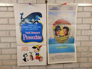 lot 636 image: DRAGNET & PINOOCCHIO Daybills - 13x26 Movie Posters - Folded