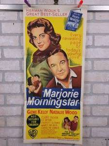 lot 638 image: Original 1958 MARJORIE MORNINGSTAR Australian Daybill 13x30 Movie Poster - Gene Kelly & Natalie Wood - Folded