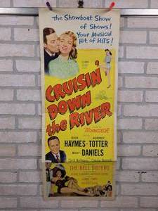 lot 640 image: Original 1953 CRUISIN DOWN THE RIVER Insert 14x36 Movie Poster - Folded - Starring Dick Haymes, Audrey Totter and Billy Daniels