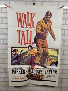 lot 644 image: Original 1960 WALK TALL 27x41 Movie Poster - Willard Parker, Joyce Meadows and Kent Taylor - Folded