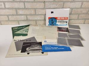 lot 659 image: Lot of Vintage Auto Related Ephemera - Kaiser, Chevrolet, Assorted Chevy C10 Square Body Slides or Negatives marked as Design factory and More