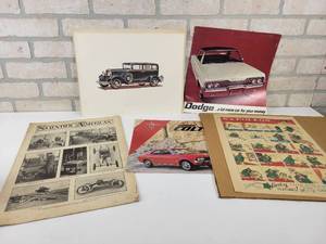 lot 660 image: 1904 Scientific American Magazine, 1937 Napolean Comic, 1930 Dodge Eight Litho and More
