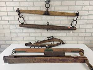 lot 573 image: Antique Eveners, Horse Hames and Planter - NO SHIPPING