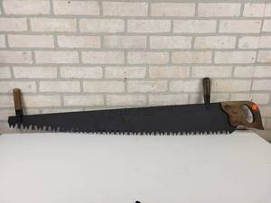 lot 795 image: Antique 2-Handle Saw - Approx. 47 Long - NO SHIPPING