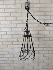lot 539 image: Vintage Repurposed Chimney Sweeper Pendant Light - Approx. 32 Tall Overall