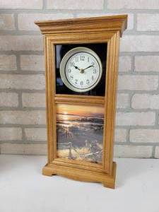 lot 845 image: Terry Redlin Best Friends Clock with Original Box