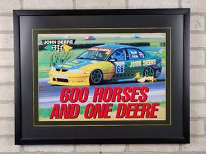 lot 523 image: John Deere Motorsports Autographed Poster - Driver Mark Poole
