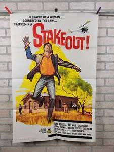 lot 916 image: Original 1962 27x41 Movie Poster Stakeout - Folded