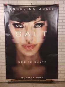 lot 520 image: Original 48x70 Bus Shelter Double Sided Movie Poster SALT - Angelina Jolie - Rolled