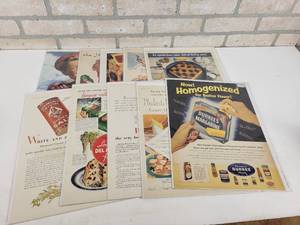 lot 517 image: (10) Assorted Vintage Food Ads