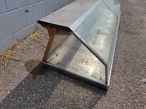 lot 911 image: Stainless Steel and Glass Counter Display Case - NO SHIPPING