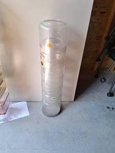 Lot of (7) 8 Plastic Round Bulk Candy Dispenser Candy Holders