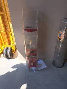 Lot of (7) Plastic Square Bulk Candy Dispenser Candy Holders