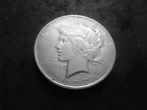 1927 D Peace Silver Dollar