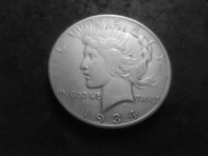 1934 S Peace Silver Dollar