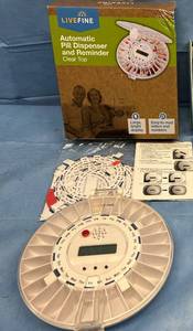 MSRP $100 NEW IN OPEN BOX LiveFine Automatic Pill Dispenser &amp Reminder System