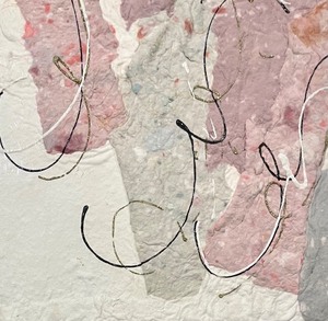lot 31 image: Original Abstract Mixed Media Lucite Framed Art by Nikki