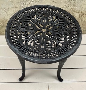 lot 69A image: Circular Black Metal Table