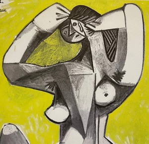 lot 9A image: Bild Nu Accroupi Unframed Print by Pablo Picasso