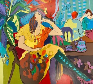 lot 12 image: Table for One Unframed Print by Isaac Maimon