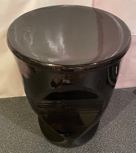 lot 103 image: Black Ceramic Garden Stool