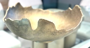 lot 22 image: Abstract Decorative Gold Colored Bowl