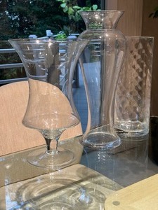 lot 28 image: Three Large Glass Vases