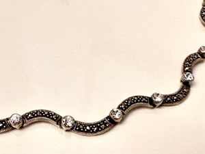 lot 48 image: Sterling and Marcasite Necklace and Earrings