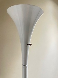 lot 52 image: White Fluted Floor Lamp