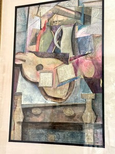 lot 16 image: Large Contemporary Abstract Framed Art