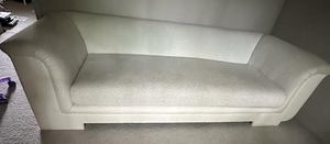 lot 5 image: Neutral Upholstered Contemporary Style Sofa