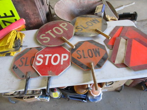lot 91 image: Dual Sided SlowStop Signs
