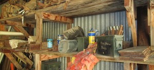 lot 117 image: Middle Shelf of Rack Drop Steel & Misc.