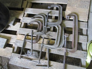 lot 140 image: (6) Large C Clamps