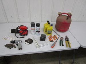lot 168 image: Air Chisel, Sander, Gas Jug & Misc.