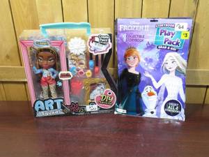 lot 64 image: Lot of FOUR Play Packs &  ONE Art Squad Doll