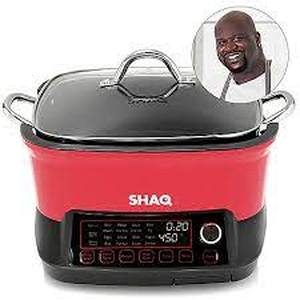 lot 7 image: SHAQ 1300W 18-in-1 Smart Induction Cooking Station w Pan & Lid