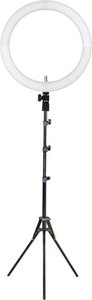 lot 32 image: Sunpak - LED 448 19 Bi-Color Ring Light Kit - Black