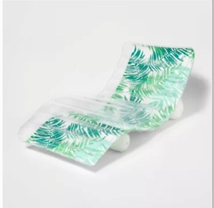 lot 68 image: Large Inflatable Chaise Lounge Pool Float - Palm - Sun Squad