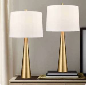 lot 33 image: Austin Tapered Lamp Set, 2-pack - Bridgeport Designs