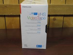 lot 77 image: Memorex T-120 120 Minute RV VHS Video Tape, 5 Pack