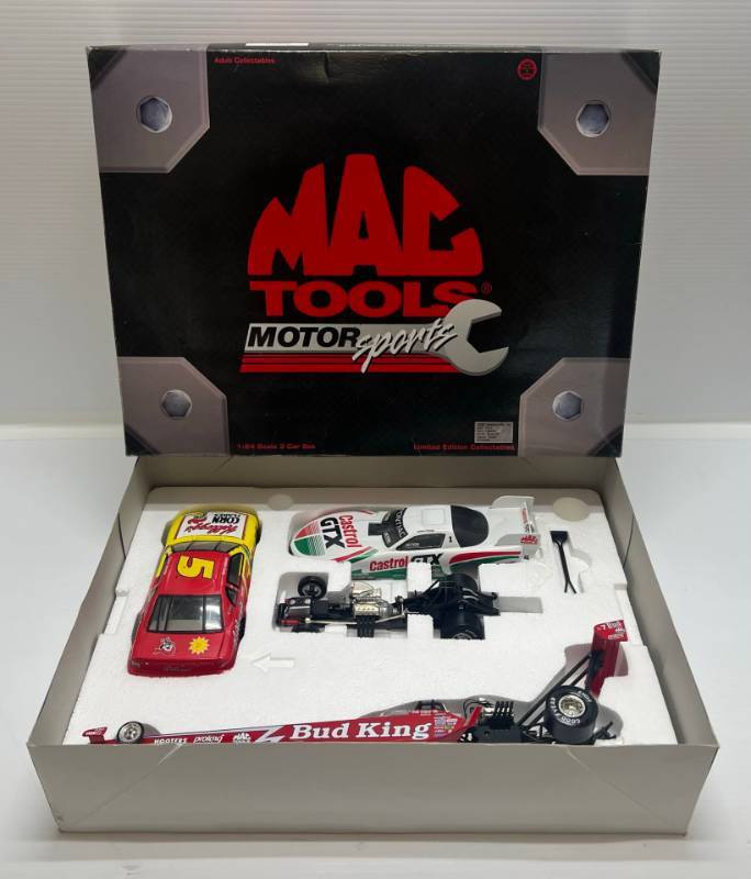 1996 Mac Tools Motor Sports Championship Set (Limited Edition ) 1:24 Scale  Die-Cast Funny Car, Top Fuel Dragster And Monte Carlo ( John Force, Terry  Labonte And Kenny Berstein | North St.